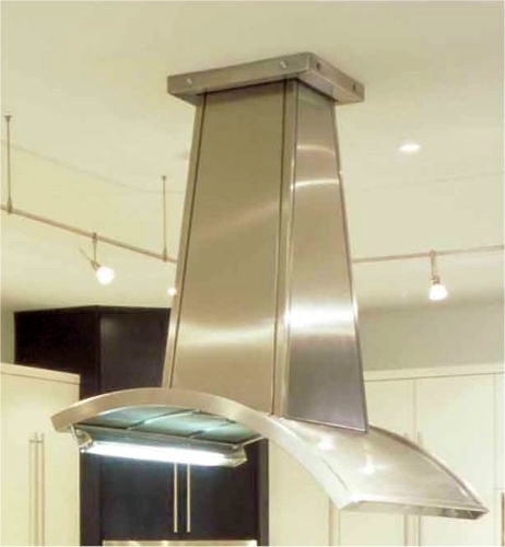 Modern exhaust hood closeup