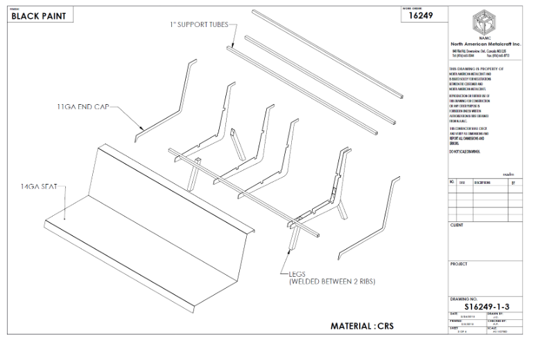 Bench drawing